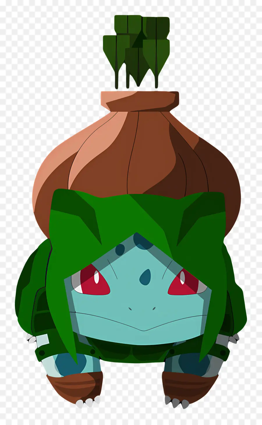 Bulbasaur，Criatura De Dibujos Animados Con Planta PNG