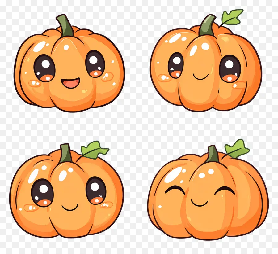 Calabazas Lindas，Calabazas Kawaii PNG