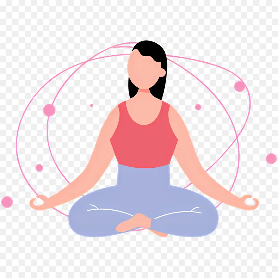 Meditación，Mujer Meditando PNG