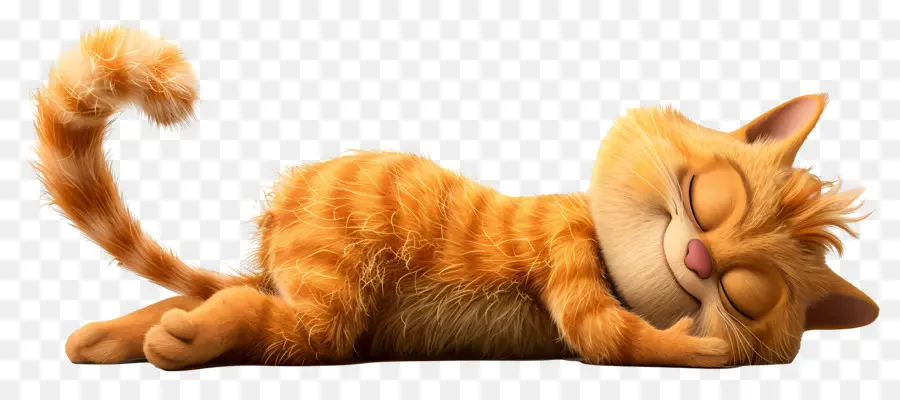 Garfield，Gato Naranja Durmiendo PNG