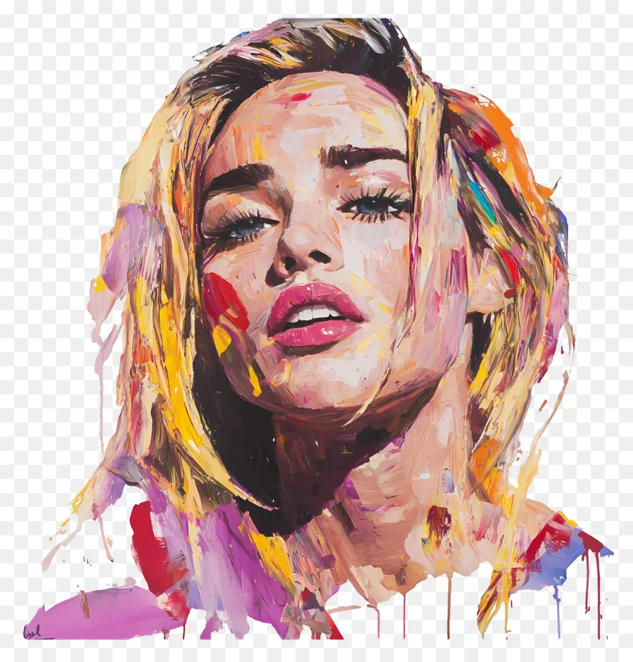 Miley Ciro，Retrato Colorido PNG