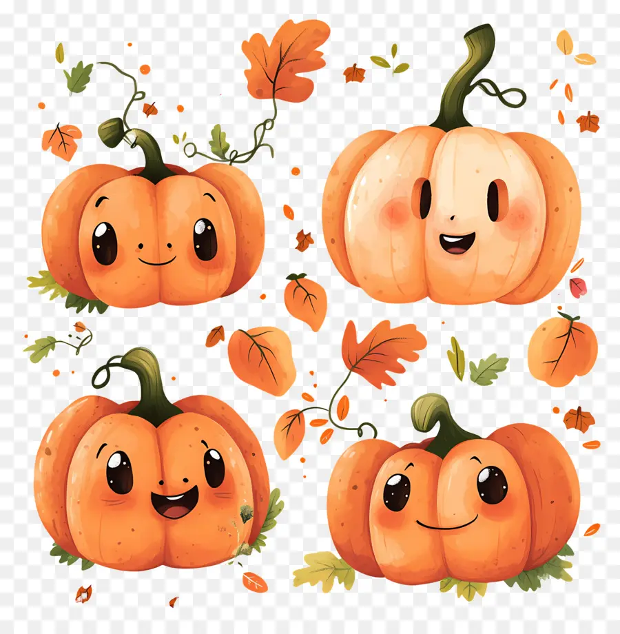 Calabazas Lindas，Sonriente PNG