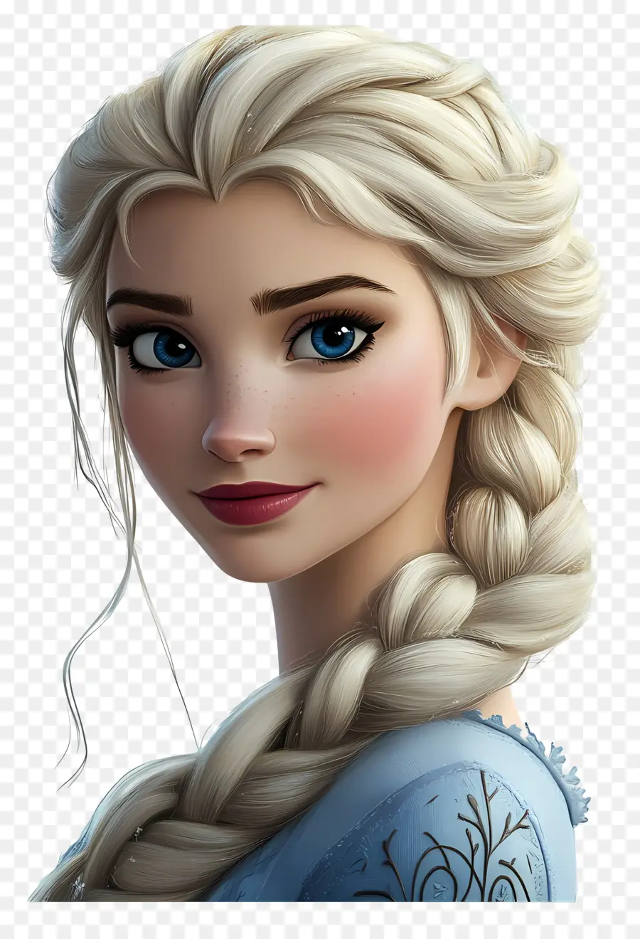 Princesa Elsa，Personaje De Trenza Rubia PNG