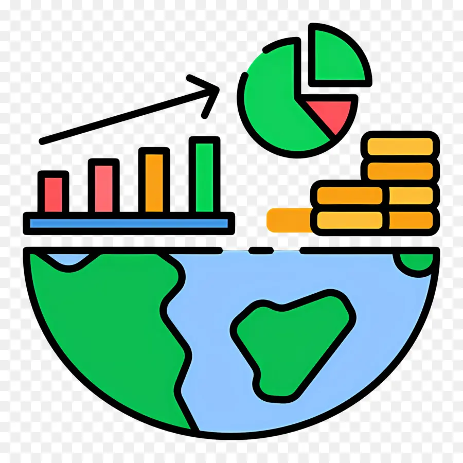 Mercado De Valores，Ilustración De La Economía Global PNG