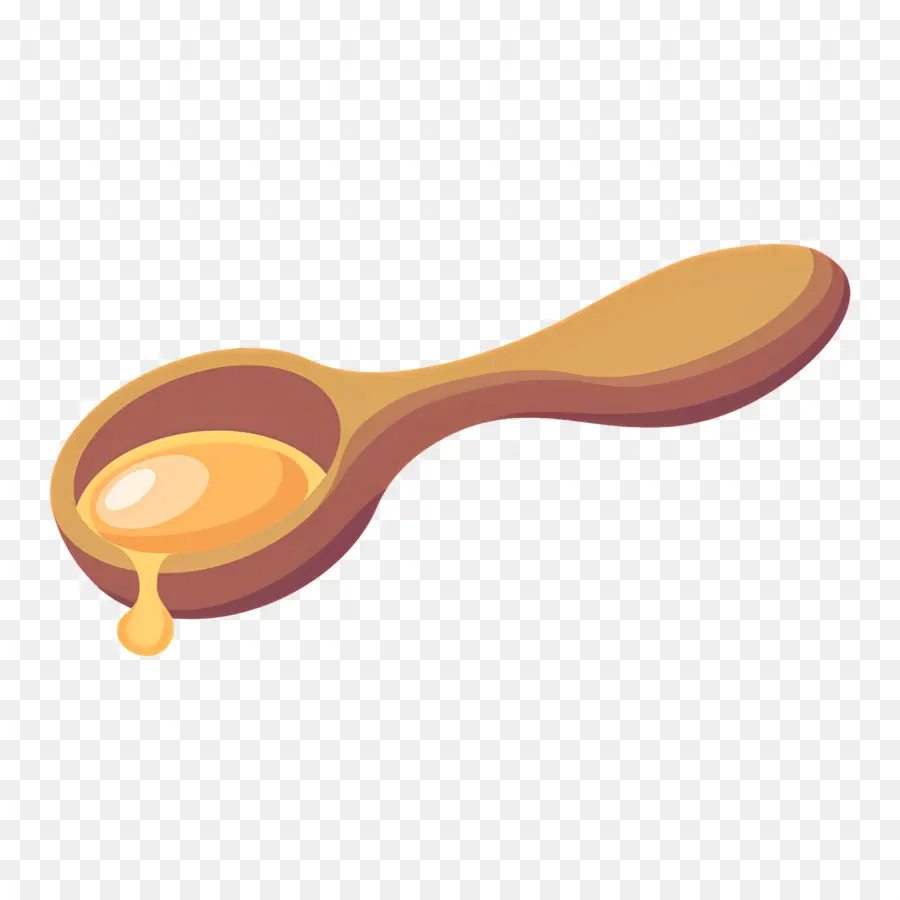 Miel，Cuchara De Madera Con Miel PNG