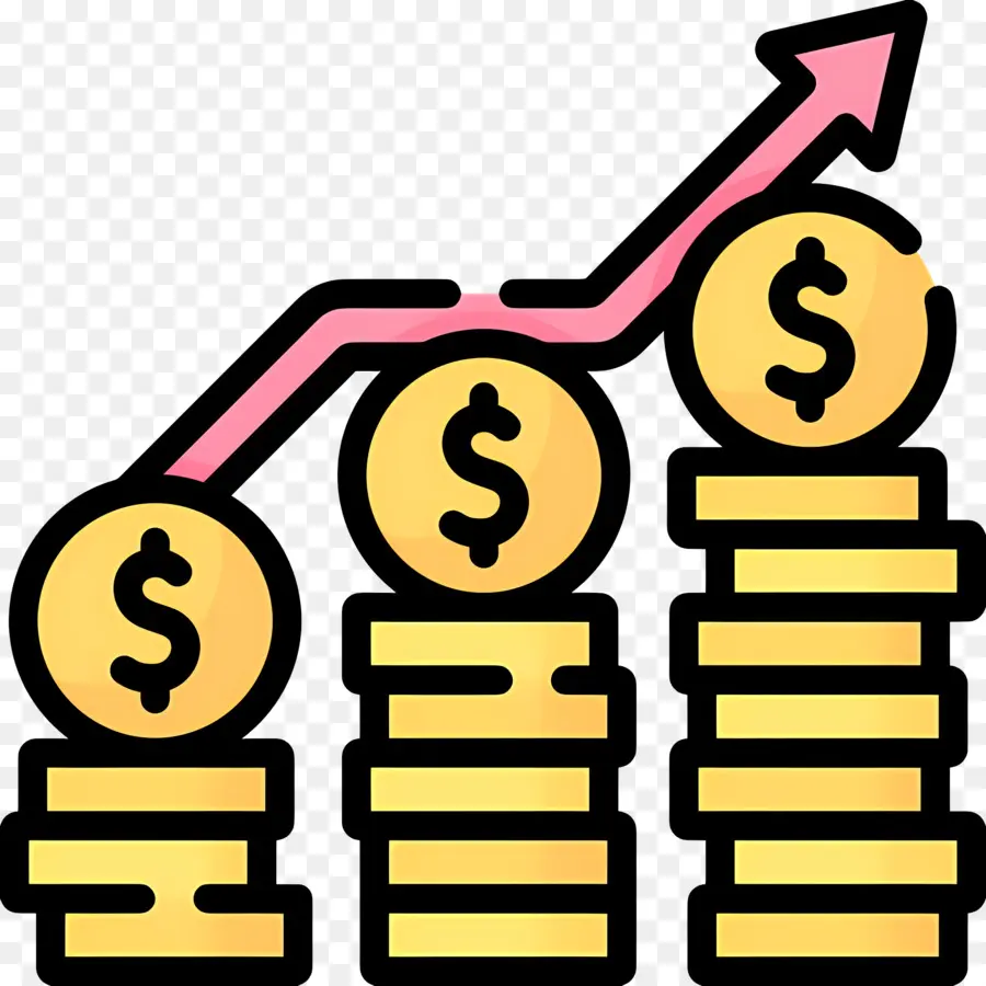 Mercado De Valores，Monedas En Crecimiento PNG