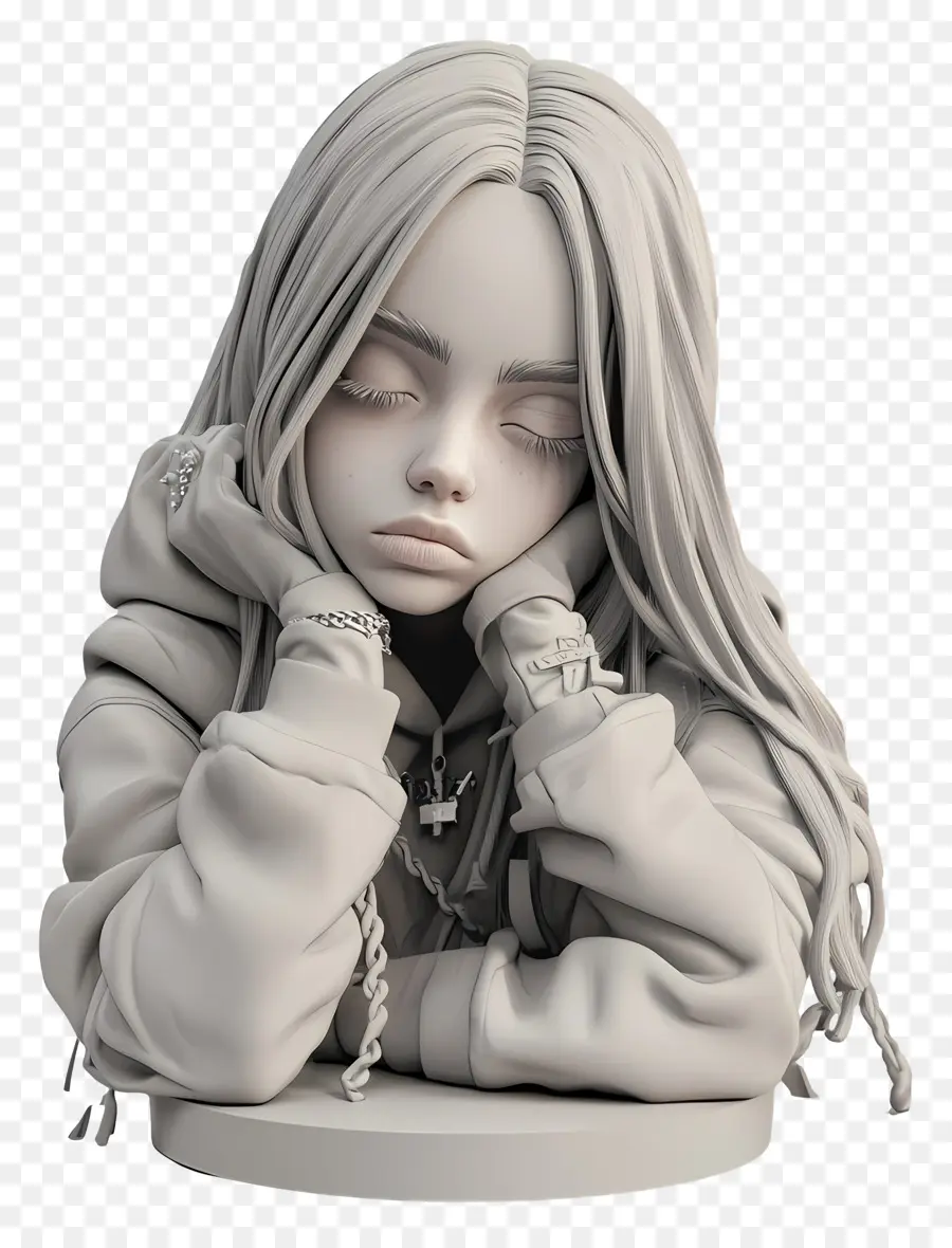 Billie Eilish，Escultura De Una Persona PNG