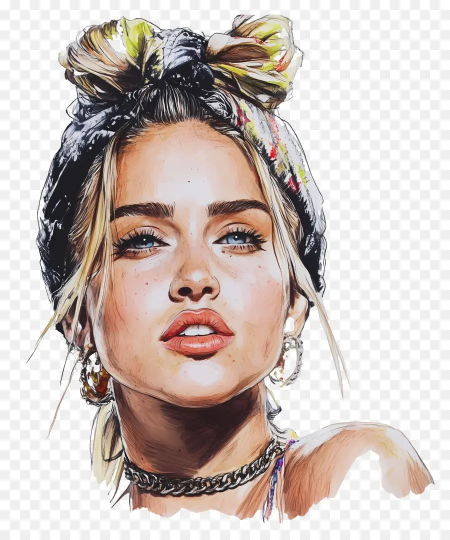 Miley Ciro，Mujer Con Pañuelo En La Cabeza PNG