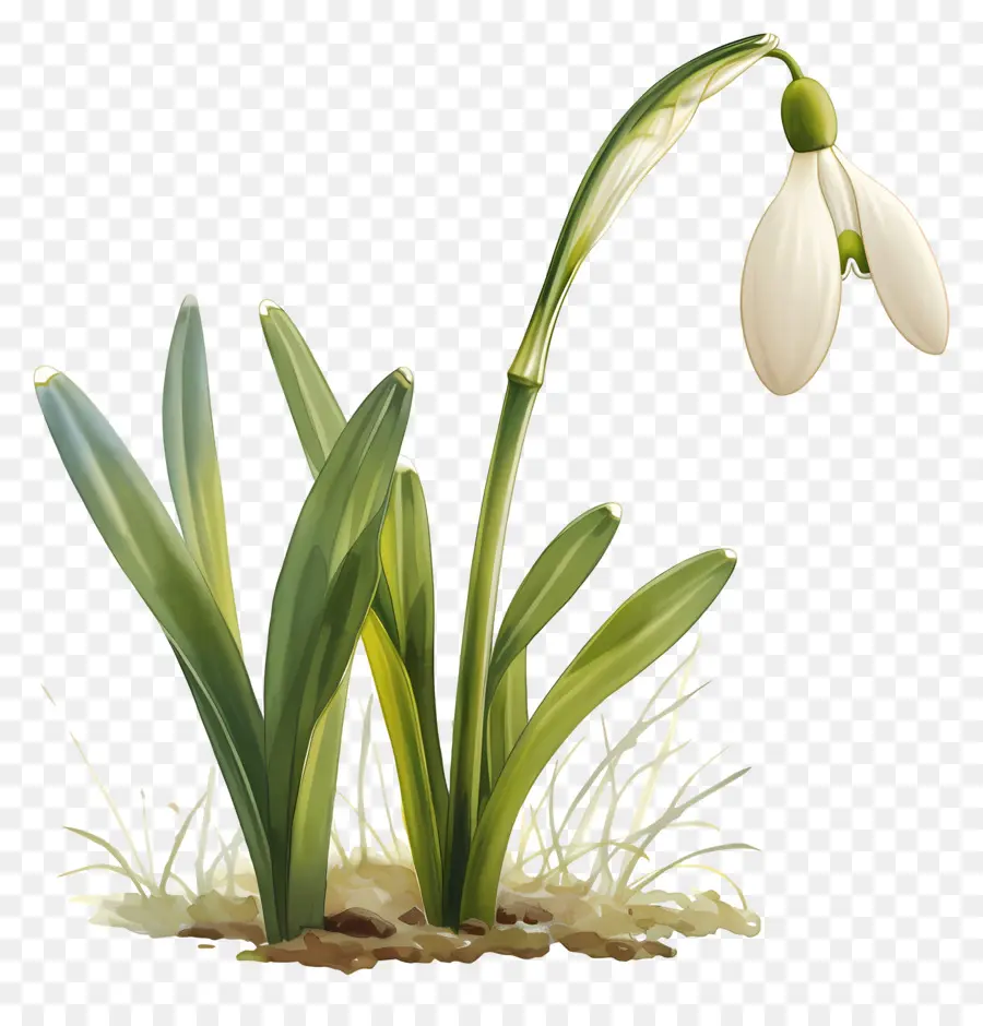 Flor De Campanilla De Invierno，Flor De Campanilla Blanca PNG