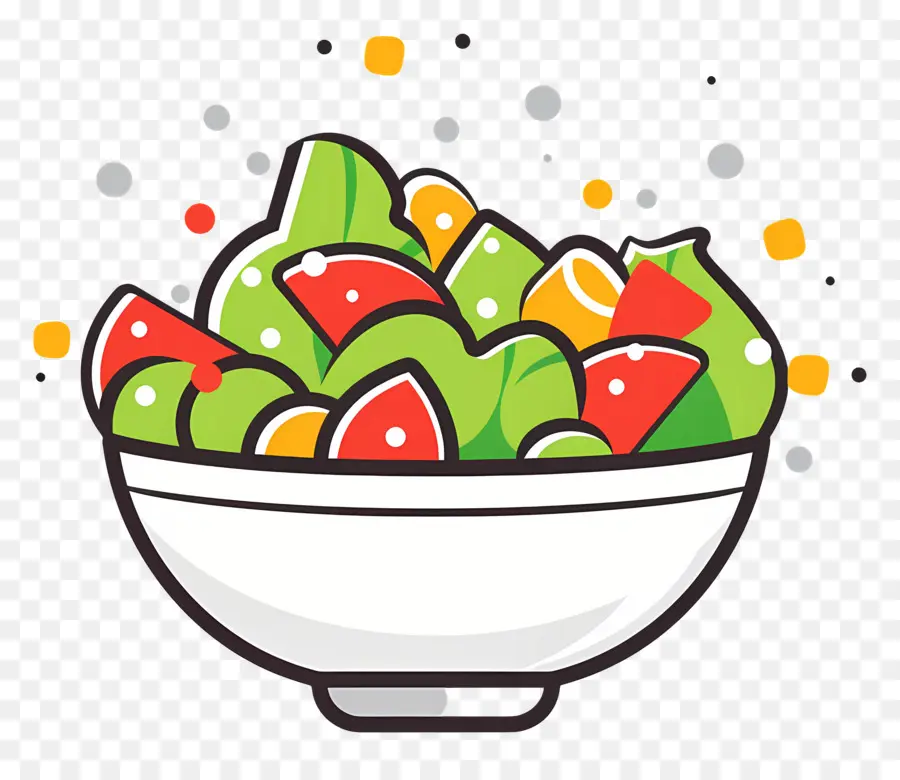 Ensalada De Dibujos Animados，Ensalada Colorida PNG