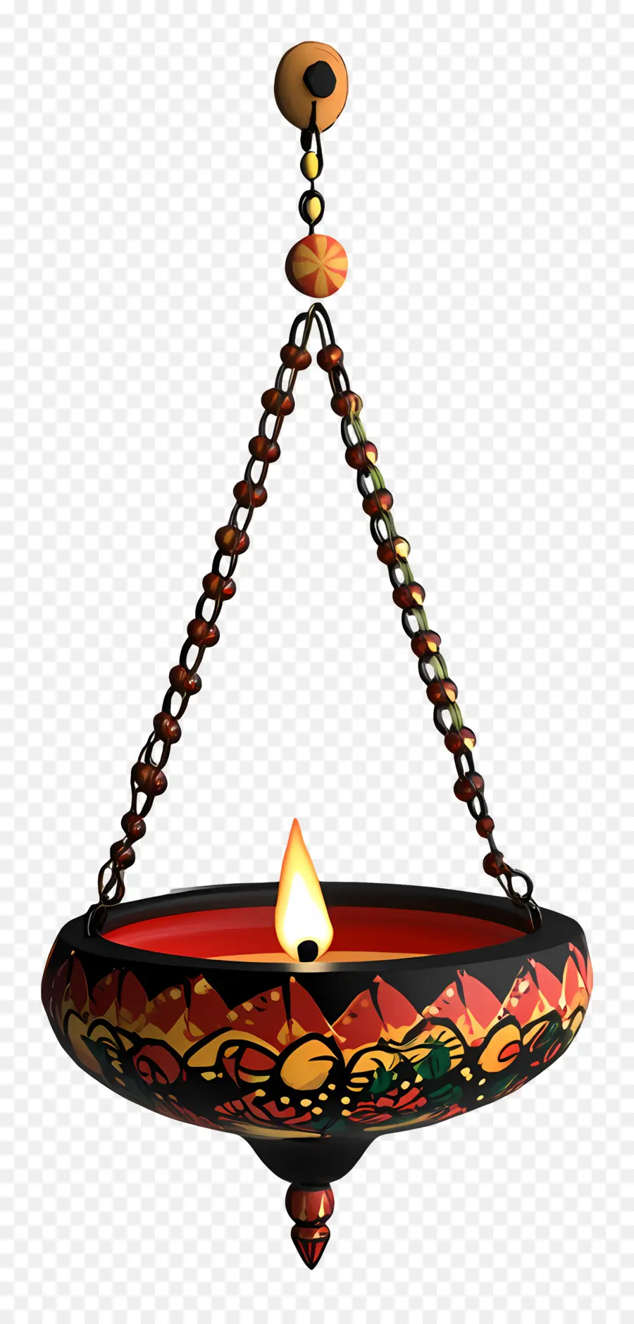 Diya Colgante，Lámpara De Aceite Colgante PNG