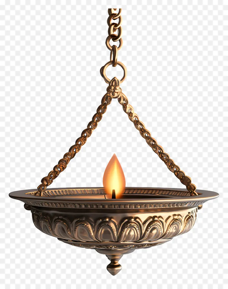 Diya Colgante，Lámpara De Aceite Colgante PNG