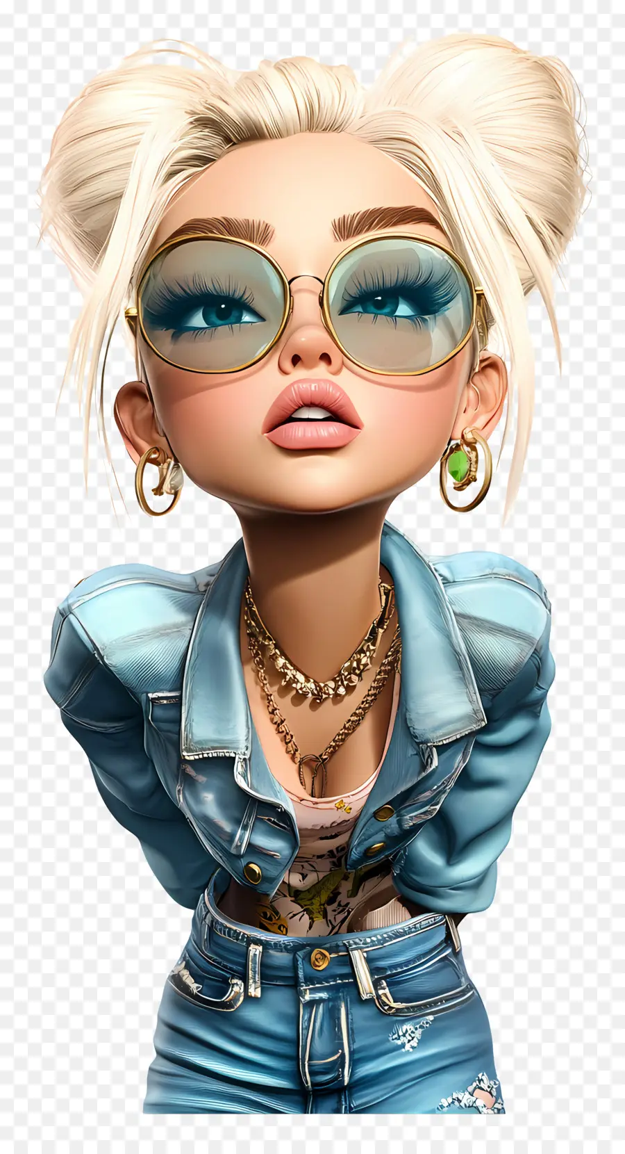 Miley Ciro，Figura De Dibujos Animados Con Estilo PNG