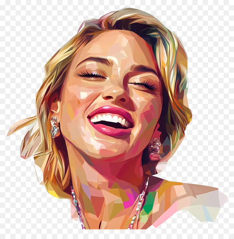 Miley Ciro，Retrato Colorido PNG