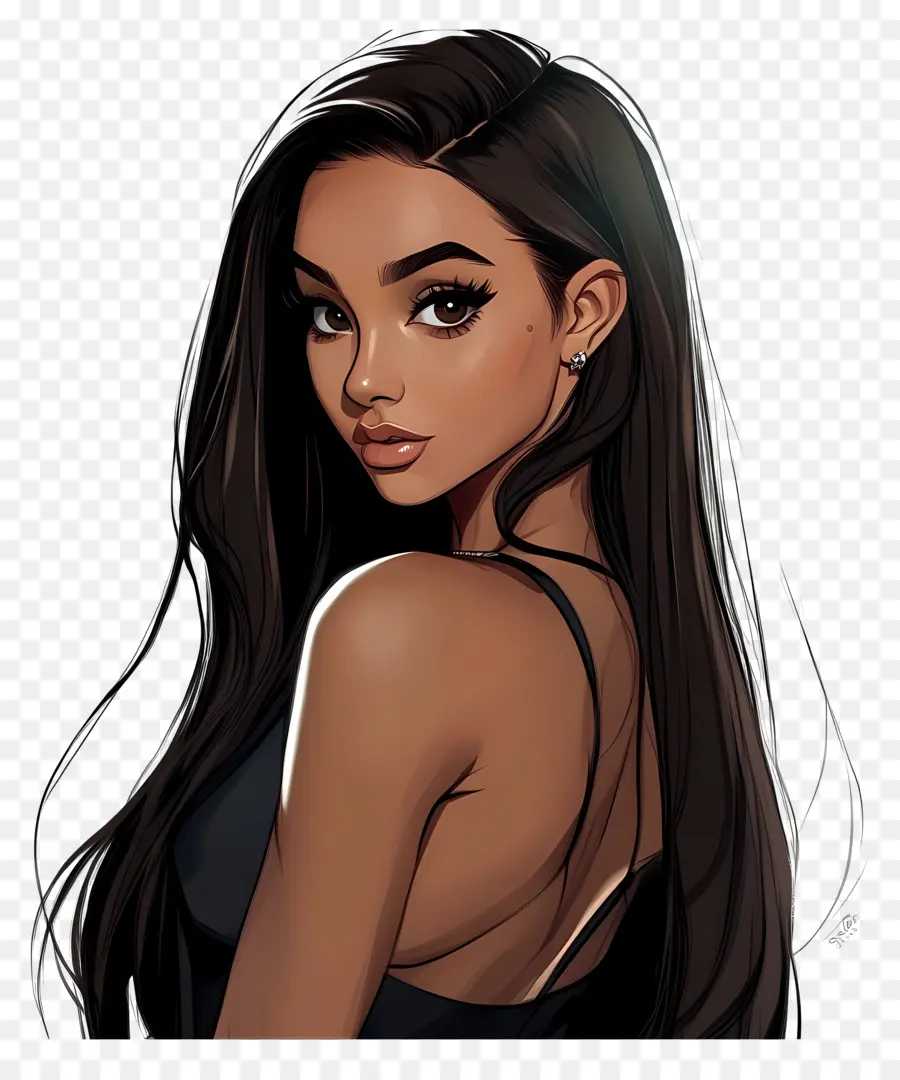 Ariana Grande，Mujer Animada PNG