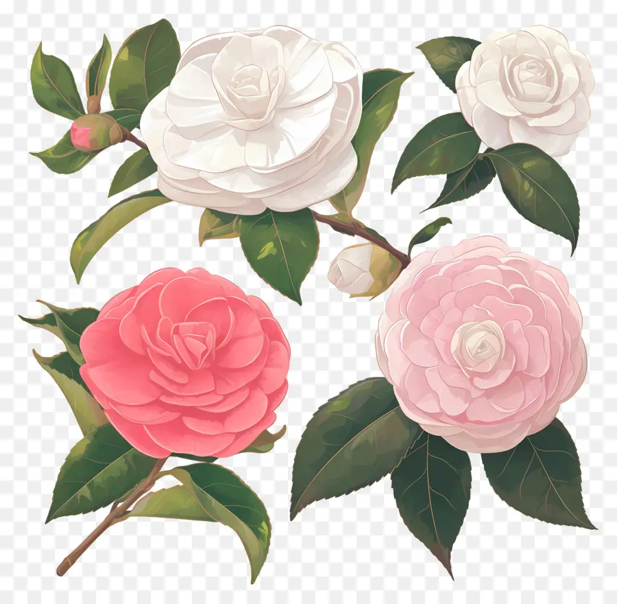 Camelias，Flores De Camelia PNG