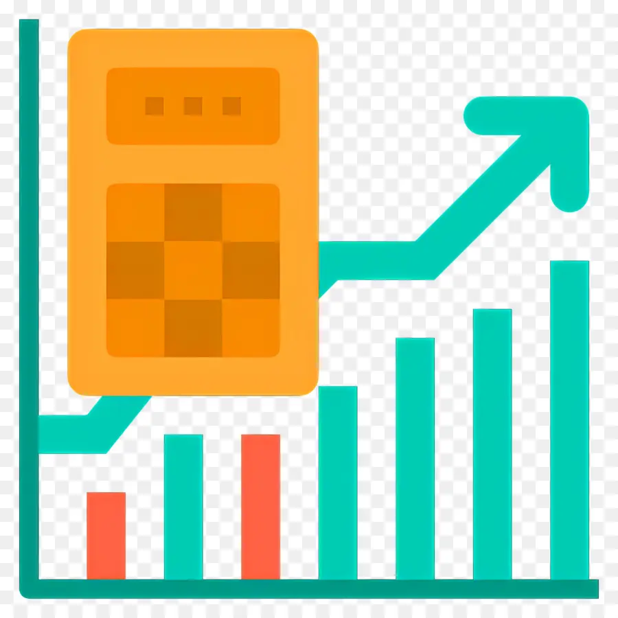 Mercado De Valores，Calculadora Con Gráfico De Barras PNG