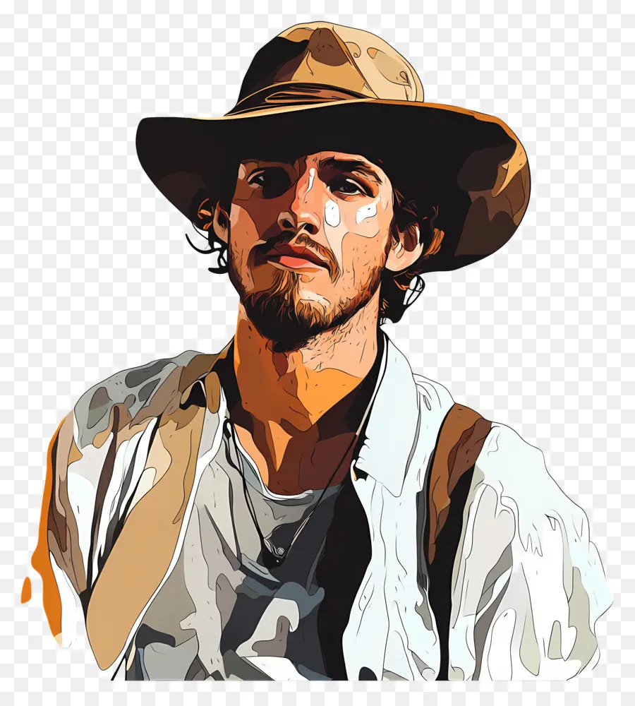 Vaquero，Hombre Con Sombrero PNG