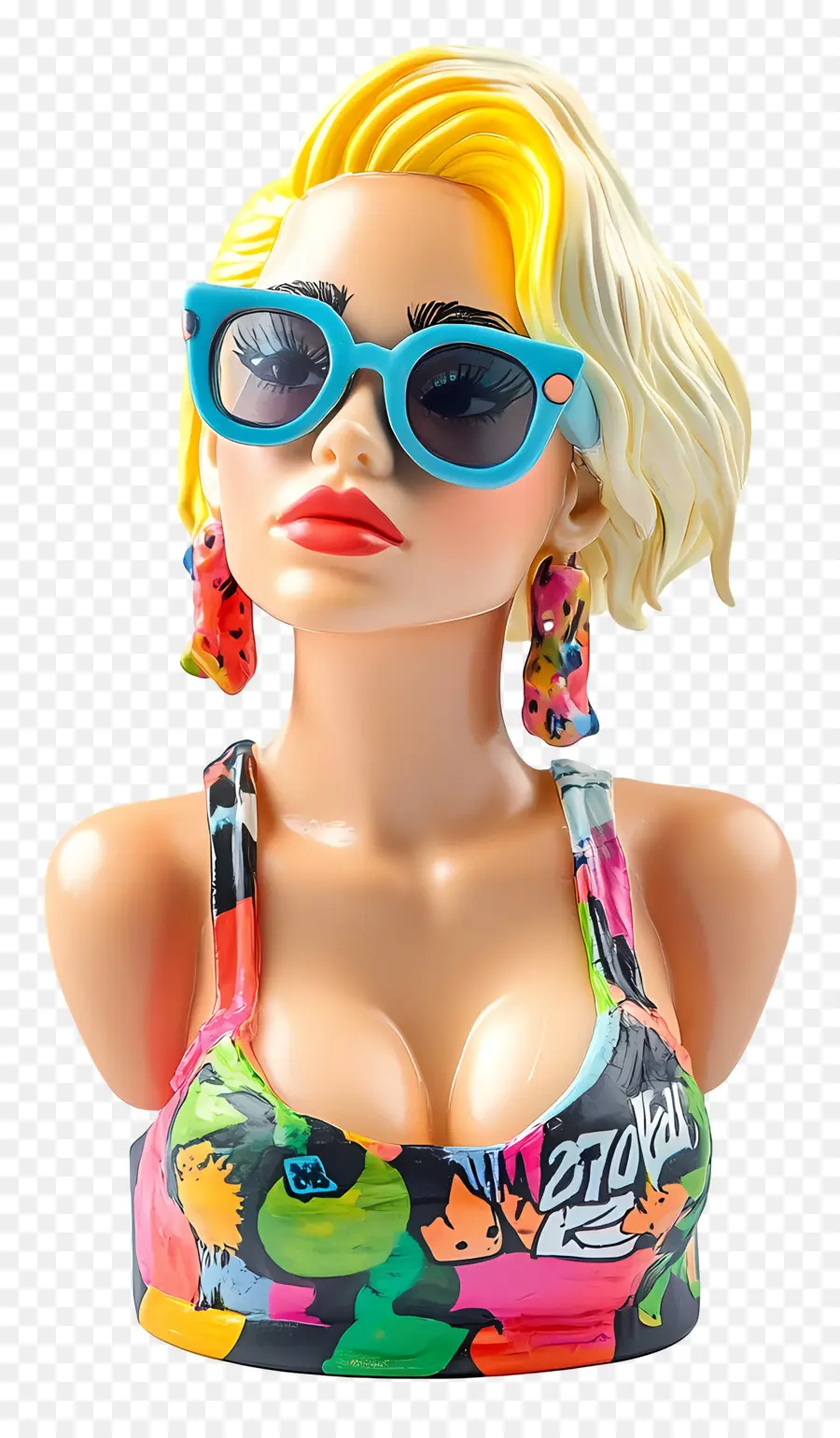 Miley Ciro，Figura De Busto Colorida PNG