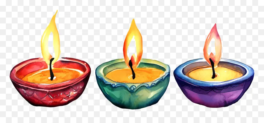 Lámparas De Aceite De Diwali，Velas PNG