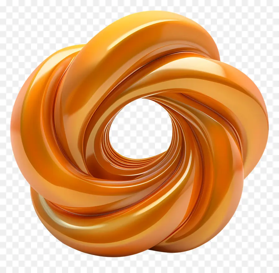 Pan Panera，Escultura Naranja Abstracta PNG