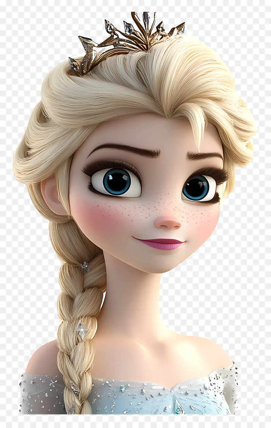 Princesa Elsa，Personaje De Trenza Rubia PNG