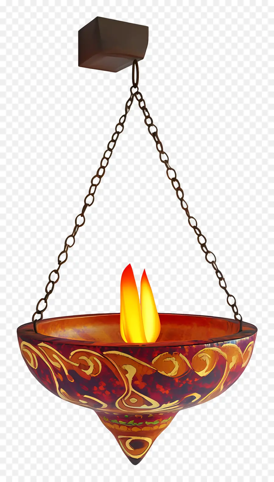 Diya Colgante，Lámpara De Aceite Decorativa PNG