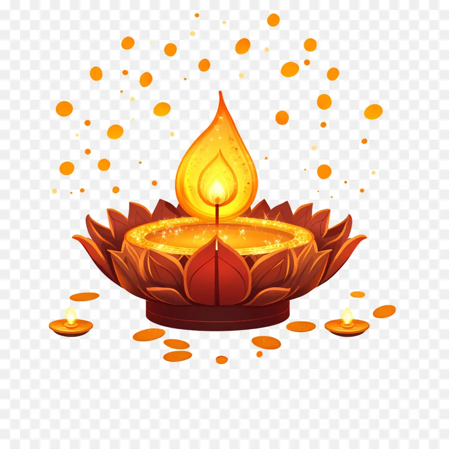 Felices Dhanteras，Vela Dorada PNG