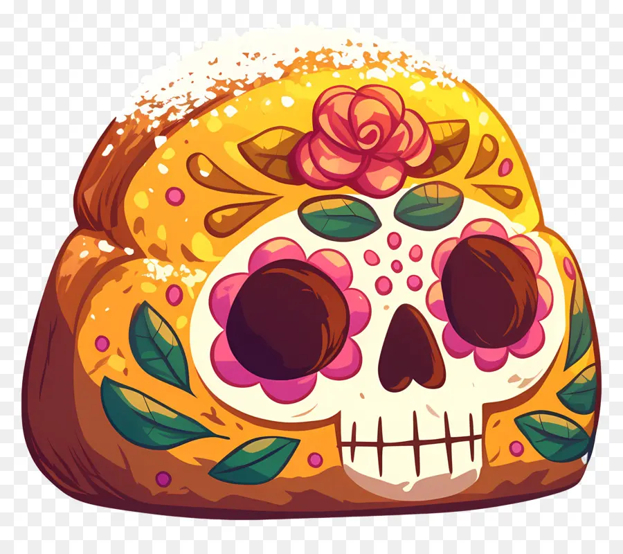 Pan De Muerto，Pan Decorado PNG