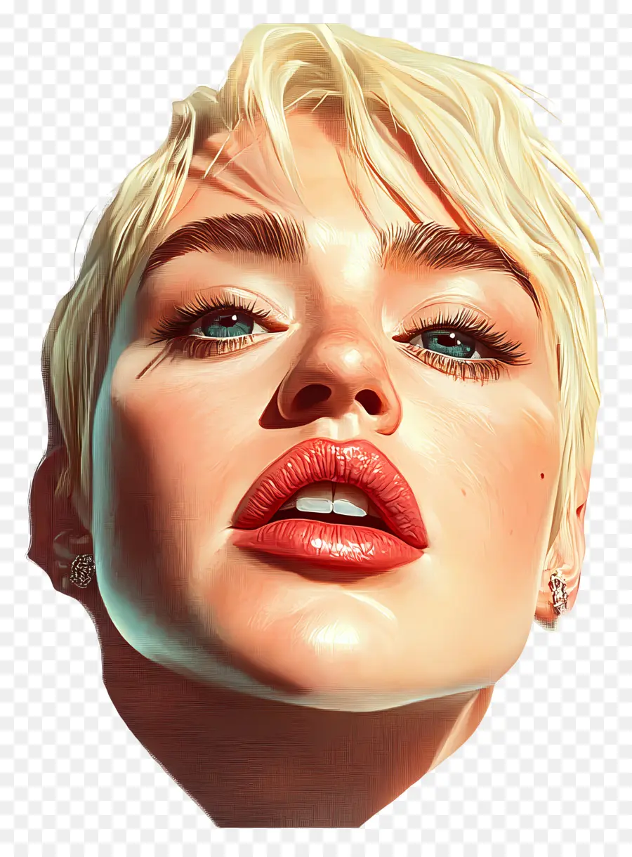 Miley Ciro，Retrato De Mujer Realista PNG