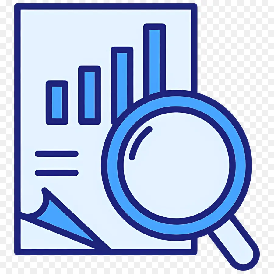 Investigación De Inversiones，Lupa Con Gráfico PNG