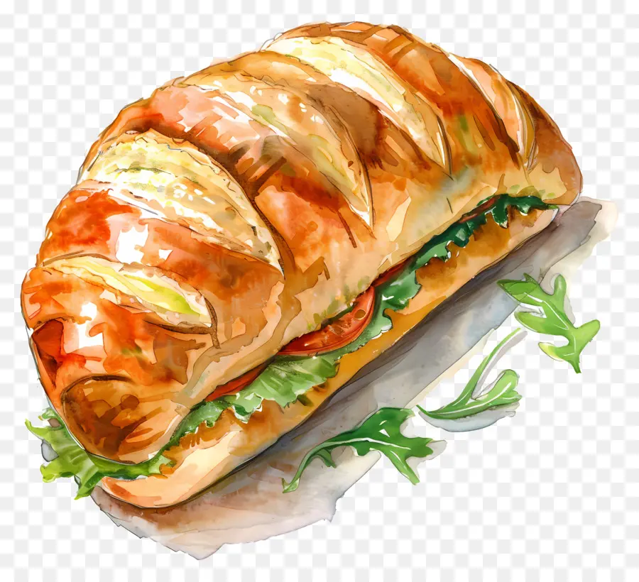 Pan Panera，Croissant Sándwich PNG