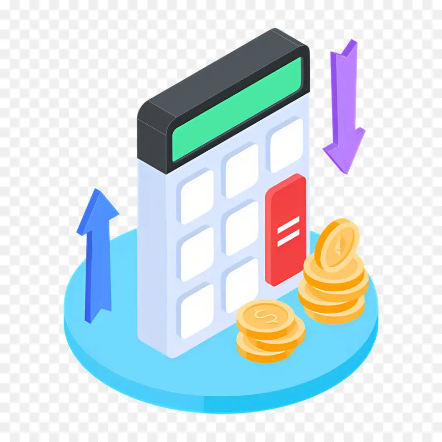 Calculo Del Presupuesto，Calculadora Y Monedas PNG