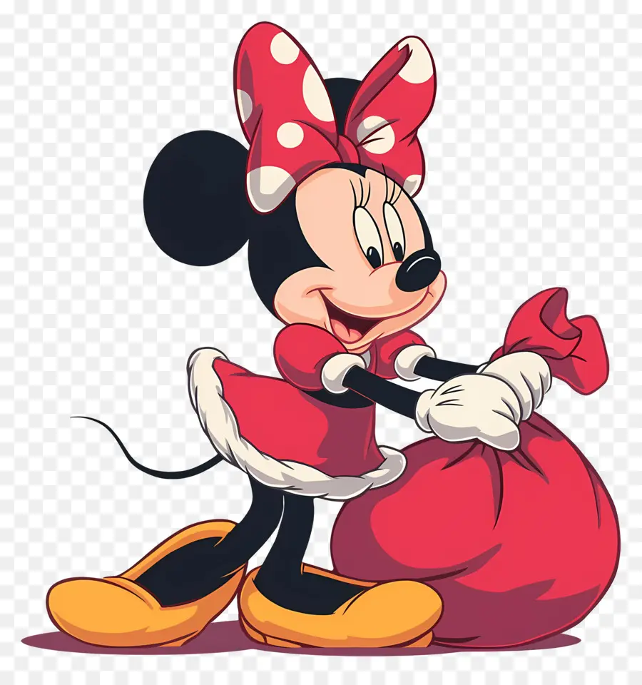 Minnie Ratón，Ratón De Dibujos Animados Con Cupcake PNG