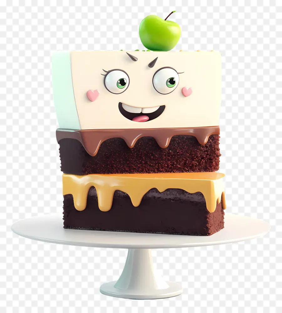 Rebanada De Pastel，Pastel De Dibujos Animados PNG