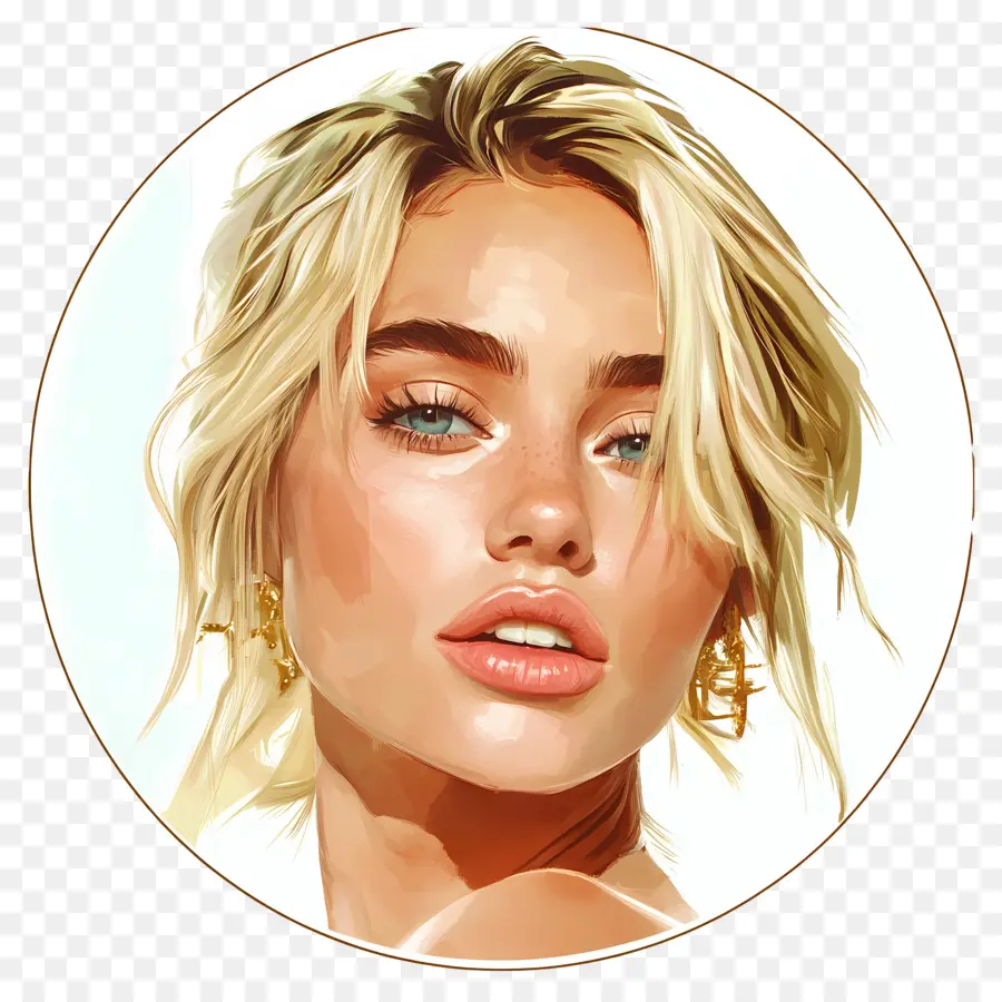 Miley Ciro，Retrato Estilizado PNG