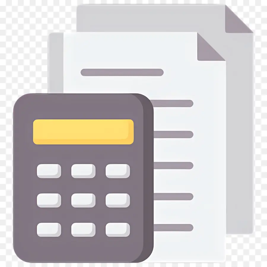 Calculo Del Presupuesto，Calculadora Y Papeles PNG