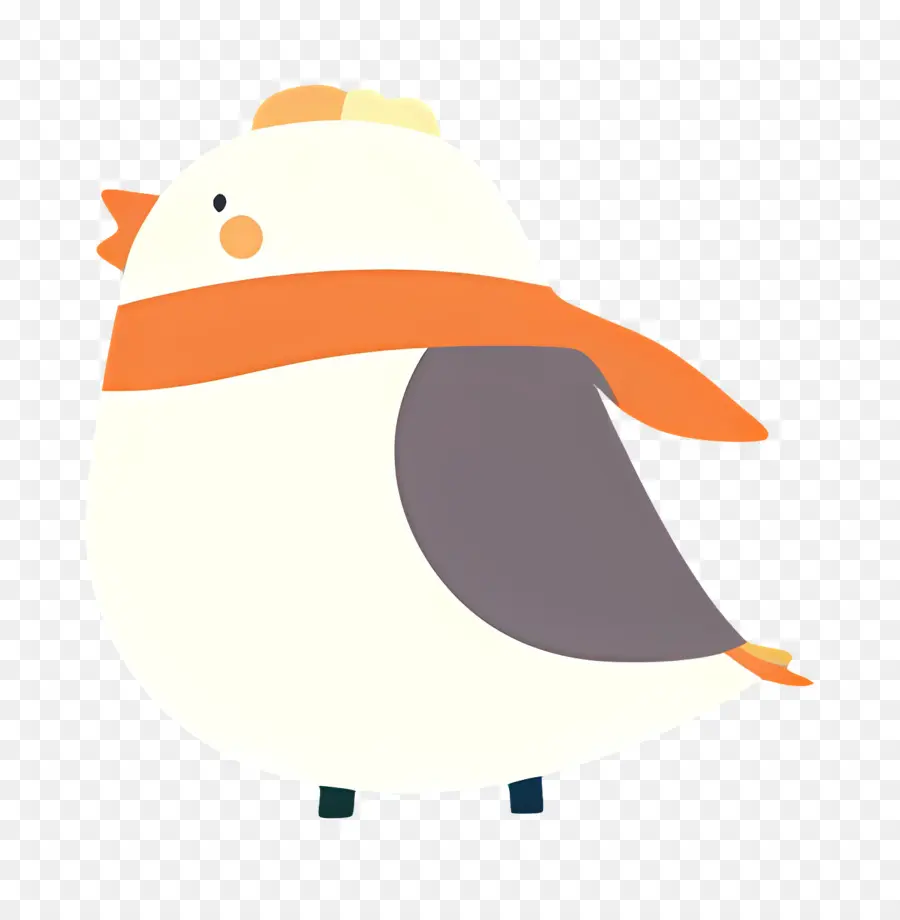 Pájaro De Dibujos Animados，Pájaro Con Bufanda PNG