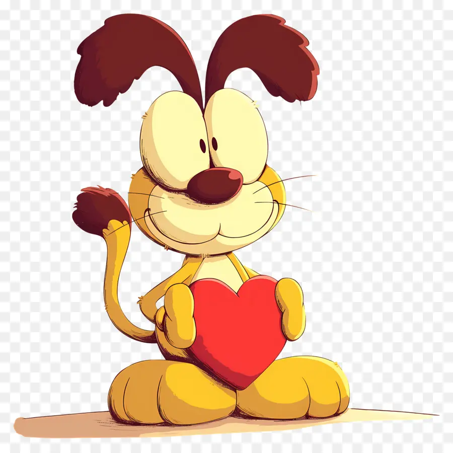 Personaje De Dibujos Animados，Perro De Dibujos Animados Con Corazón PNG