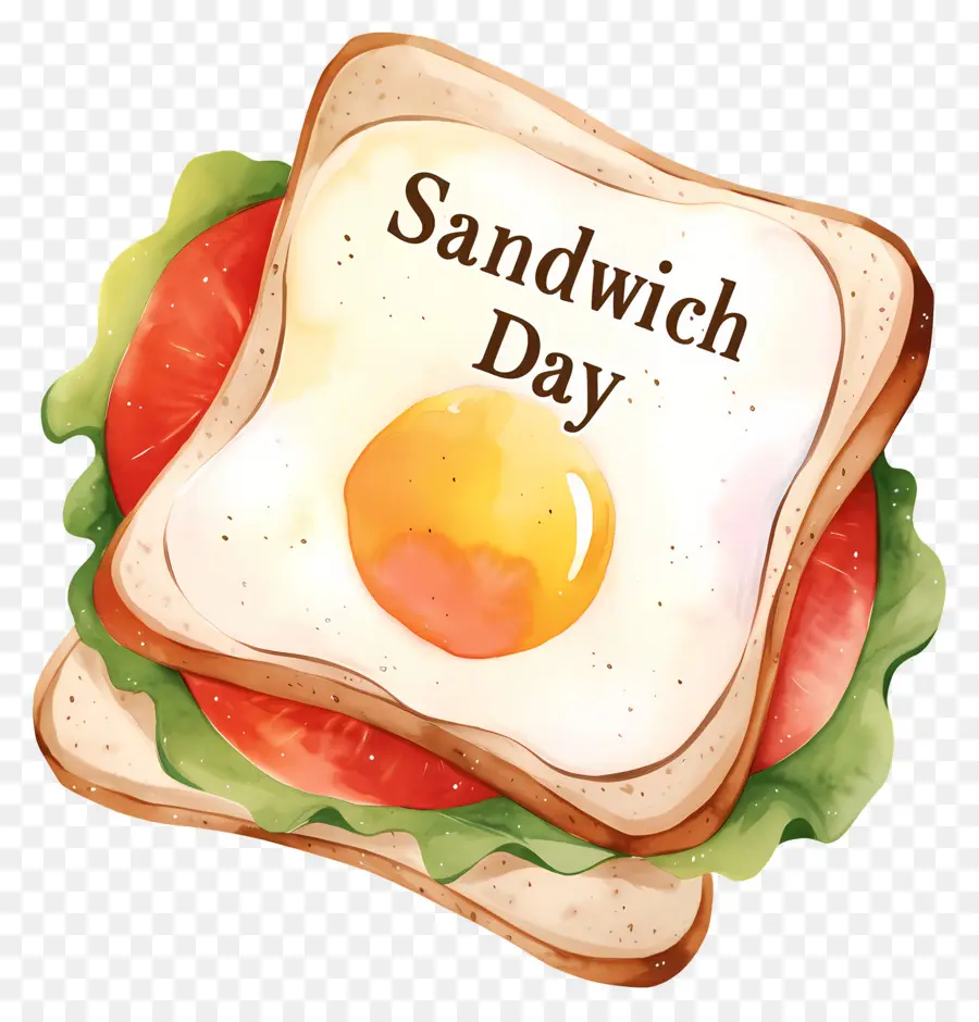 Día Nacional Del Sándwich，Sándwich Con Huevo PNG