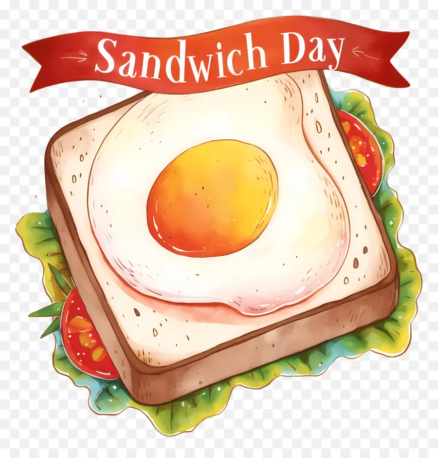 Día Nacional Del Sándwich，Sándwich Con Huevo PNG