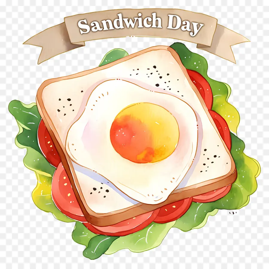 Día Nacional Del Sándwich，Sándwich Con Huevo PNG