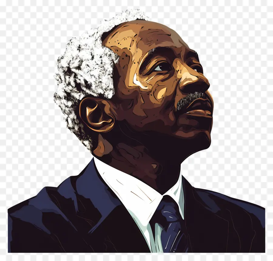 Julius Nyerere，Anciano Vector PNG