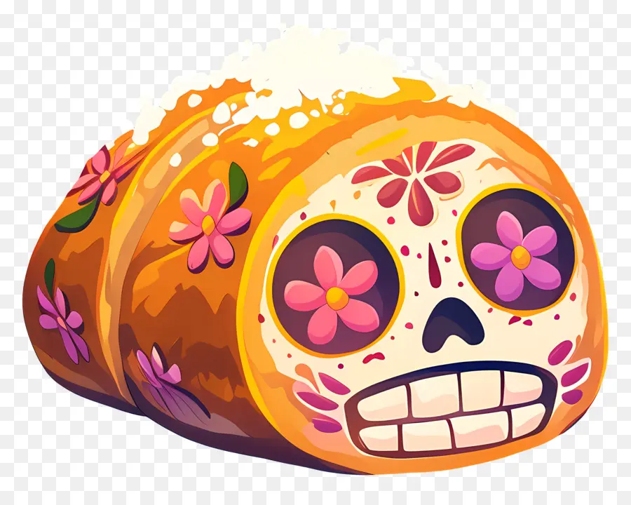 Pan De Muerto，Pan Decorado PNG