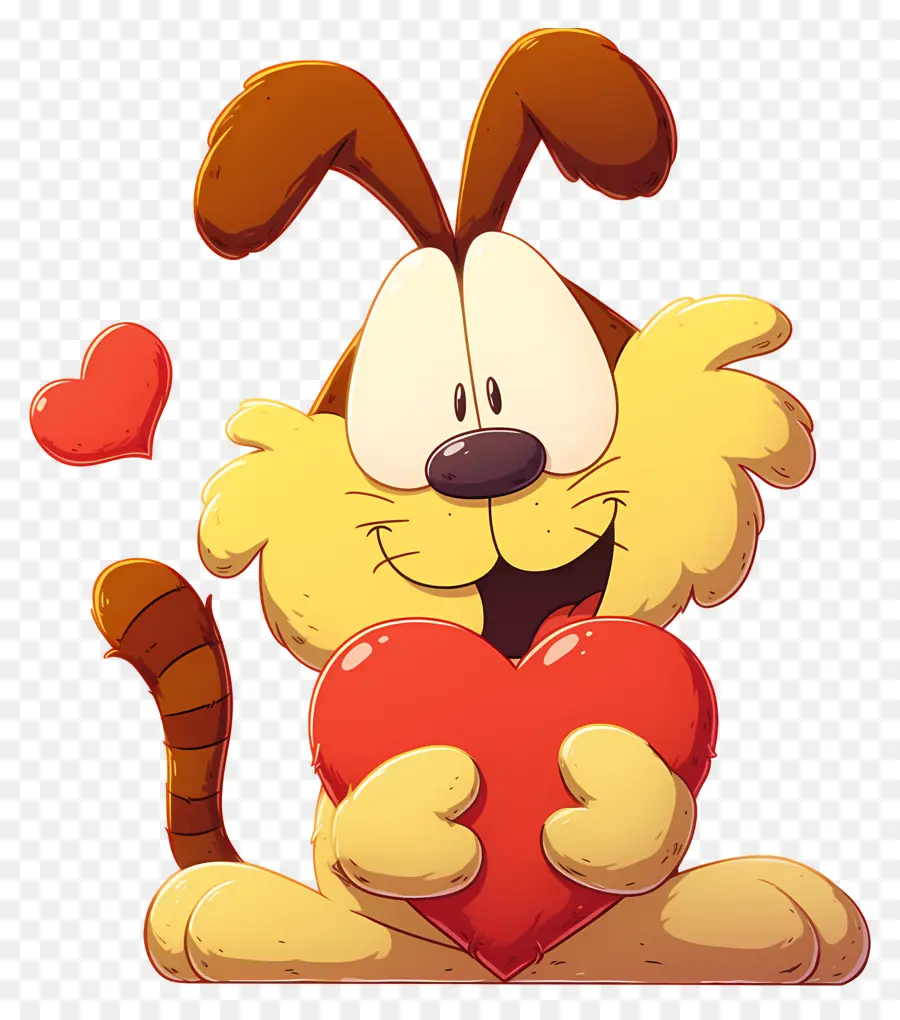 Personaje De Dibujos Animados，Perro De Dibujos Animados Con Corazón PNG