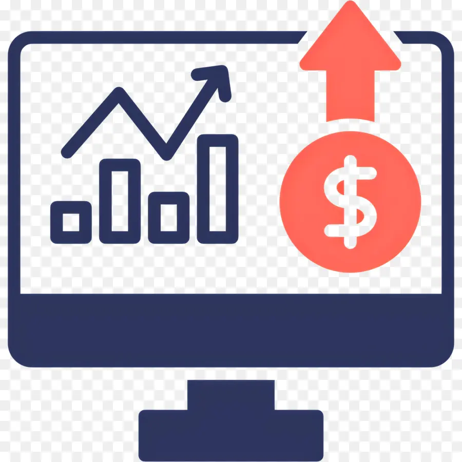 Mercado De Valores，Portátil Con Gráfico PNG