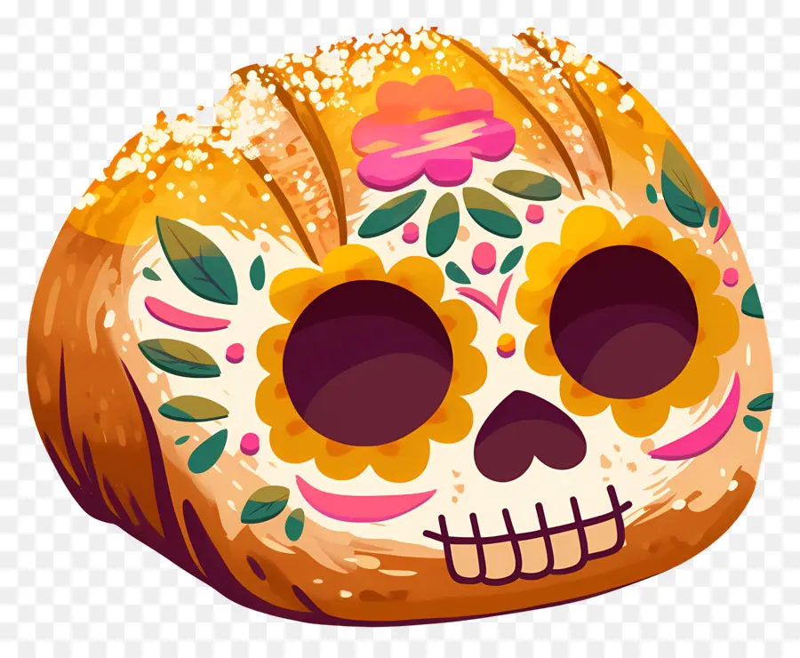 Pan De Muerto，Pan Decorado PNG