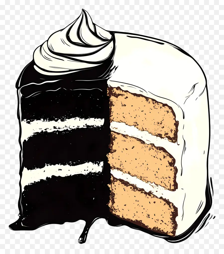 Rebanada De Pastel，Postre PNG