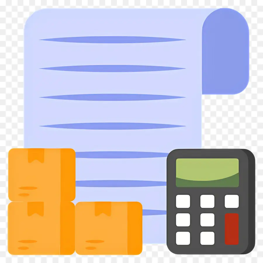 Calculo Del Presupuesto，Calculadora Y Cajas PNG