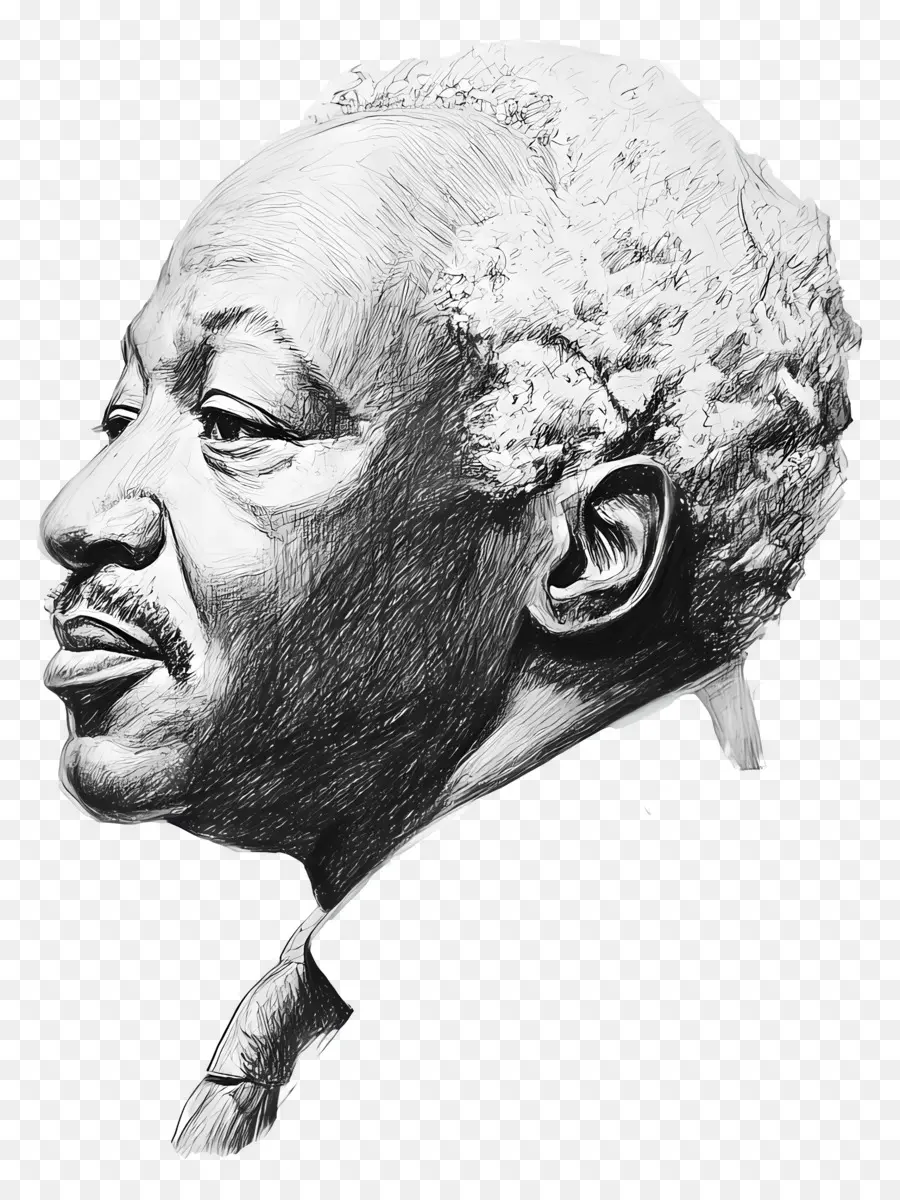 Julius Nyerere，Bosquejo Retrato PNG